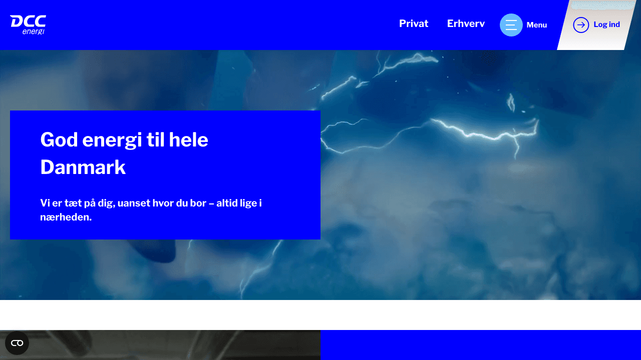 DCC Energi hjemmeside screenshot